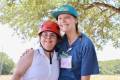 lindsey carter, boo, staff, camper, adult week, helmet, zipline, ropes, Summer, July 21, 2022